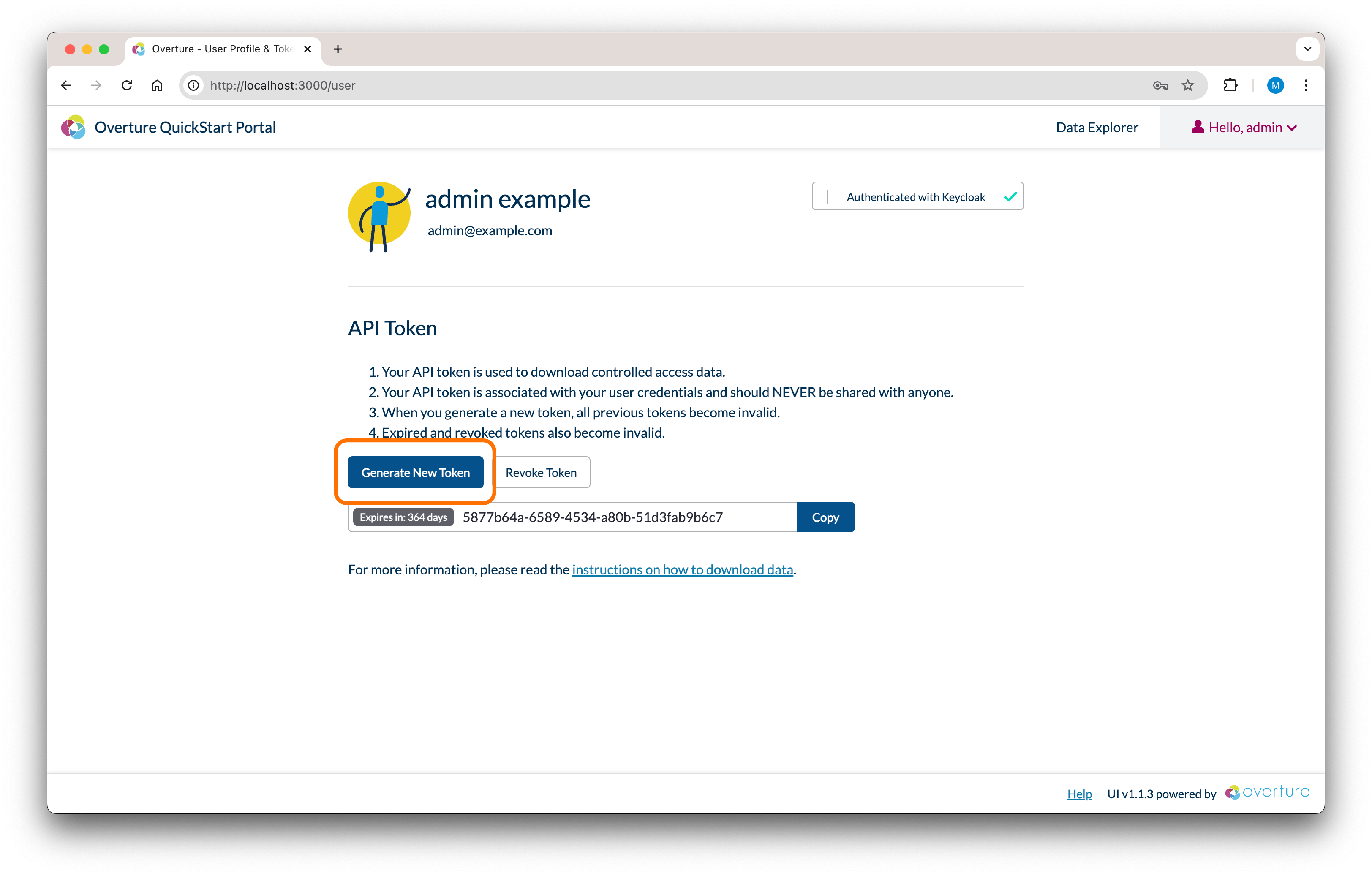 Accessing an API Key Accessing an API Key